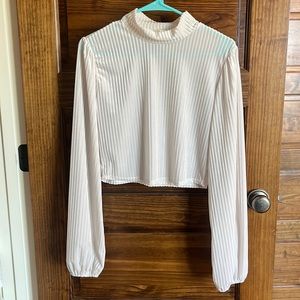 Cropped high neck top